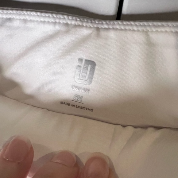 E1.19 NWT ID Ideology's plus size flounced active skort bright white  3x - Picture 7 of 9